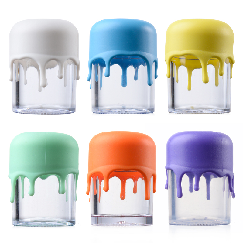 Colorful Glass Tank Multi Colors Carb Cap Dry Herb Tobacco Bottle