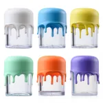 Colorful Glass Tank Multi Colors Carb Cap Dry Herb Tobacco Bottle