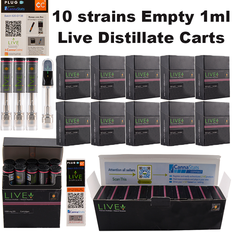 Live vape cartridges empty 1ml