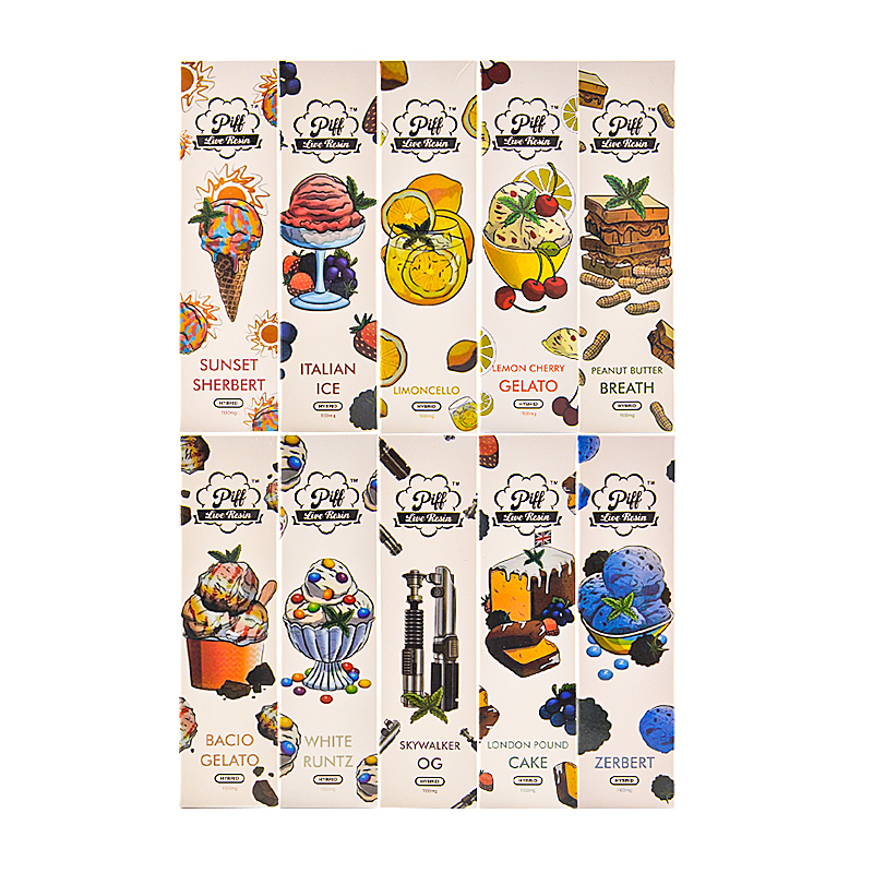 White set piff bar 1g dab pen CBD disposable