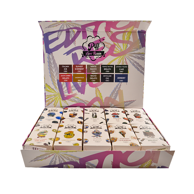 White set piff bar 1g dab pen CBD disposable