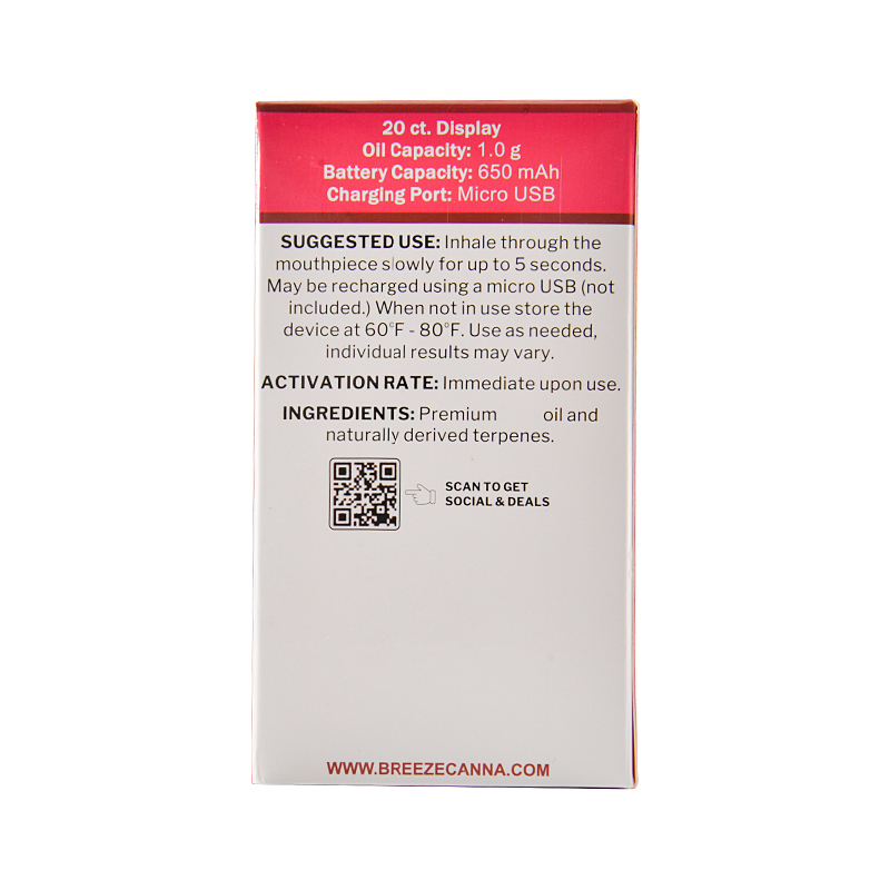 New Breeze disposable thc empty 1ml