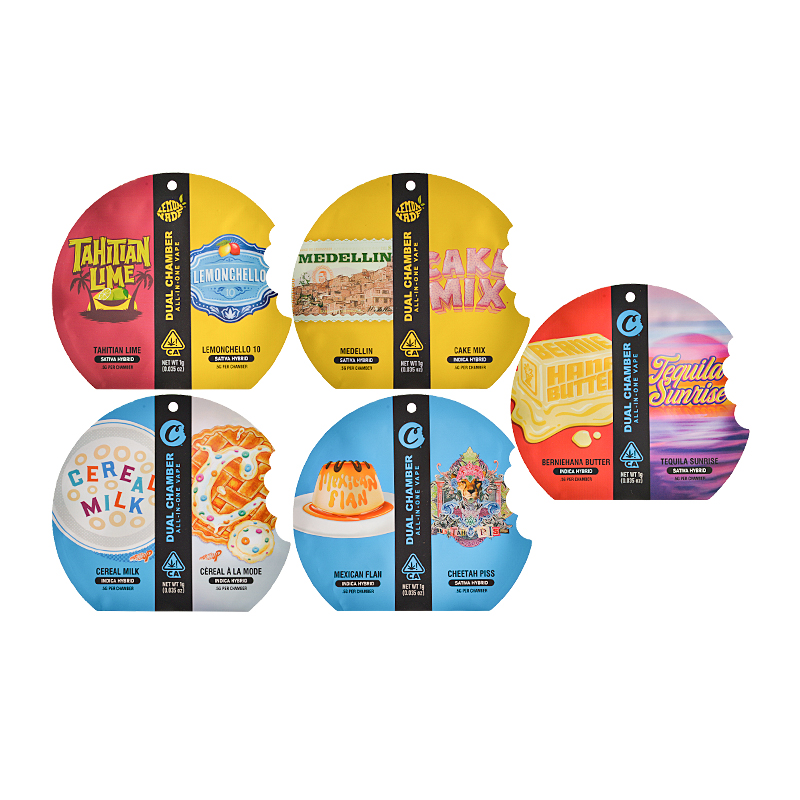 USA wholeslae 0.5g+0.5g cookies dual chamber vape