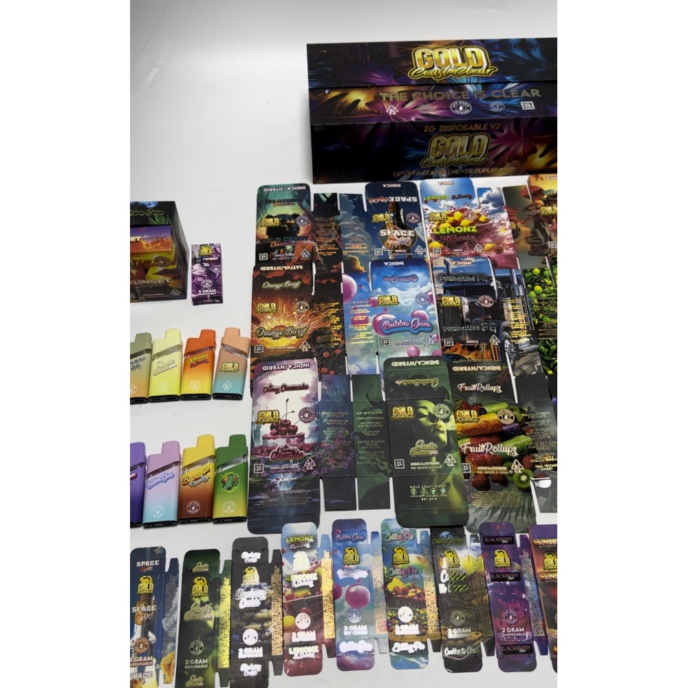 wholesale Gold coast clear 2g disposable empty vape