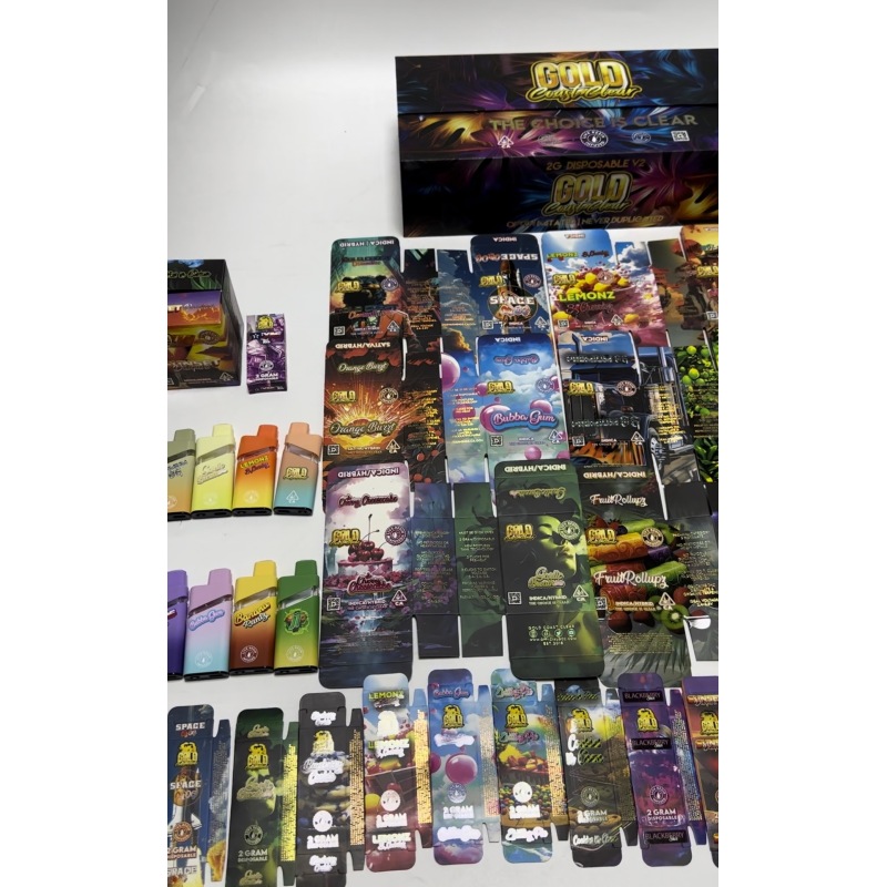 wholesale Gold coast clear 2g disposable empty vape