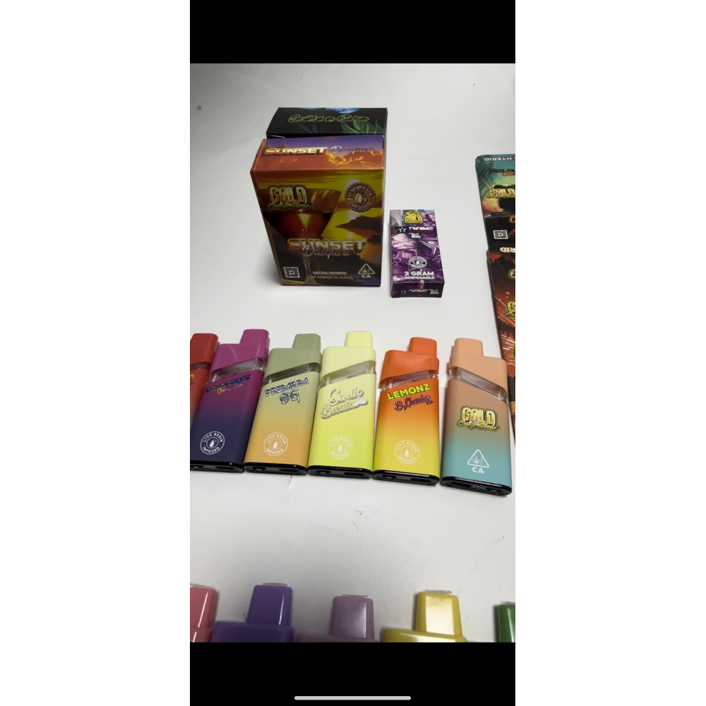 wholesale Gold coast clear 2g disposable empty vape