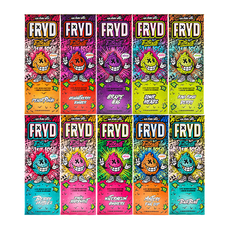 Best Newest Fryd gen 8 empty 2ml vape pens live resin pack