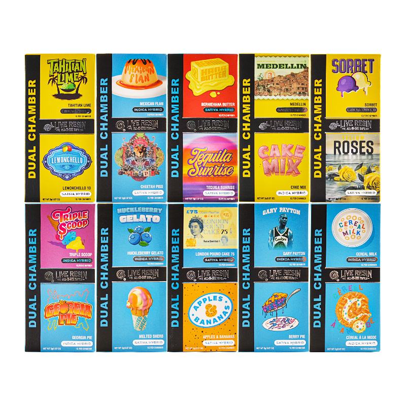 Wholesale cookies dual chamber disposable vape pen 1g+1g