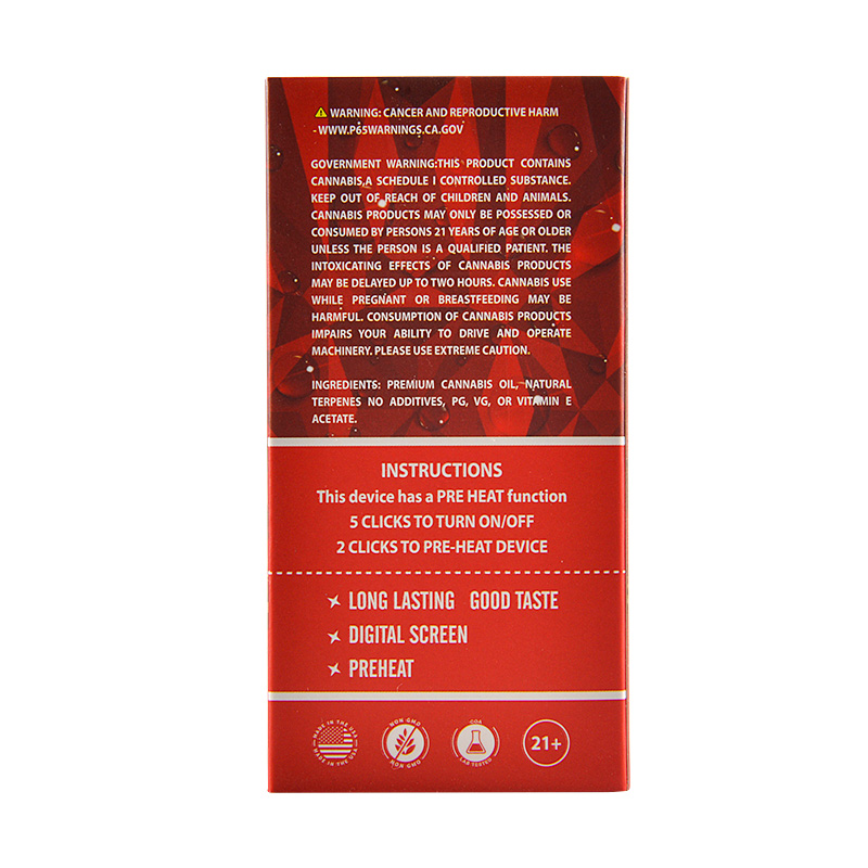 USA warehouse cookies thca disposable 2000mg with digital screen 