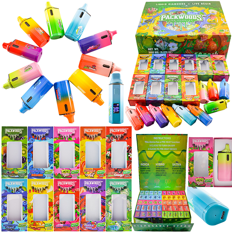 Wholesale digital screen Packwoods x runtz 2000mg disposable Liquid diamonds live resin vape pens