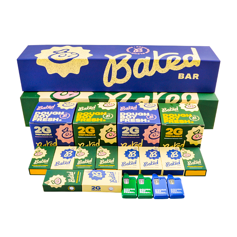 USA  STOCK NEW Baked Bar 2g disposable vape pens Dough Boy Fresh Resin Rosin Blend 2gram