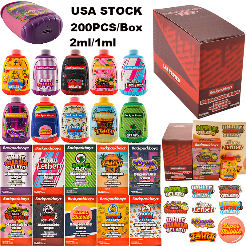 USA warehouse backpackboyz 2000mg thca disposable vape premium extracts empty disposable mini e-cigarette