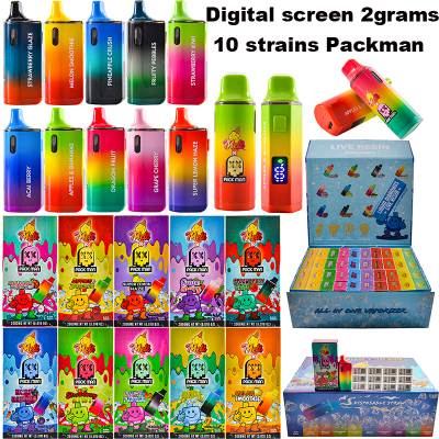 USA warehouse Melt x Packman 2000mg empty disposable vape pens with screen 01