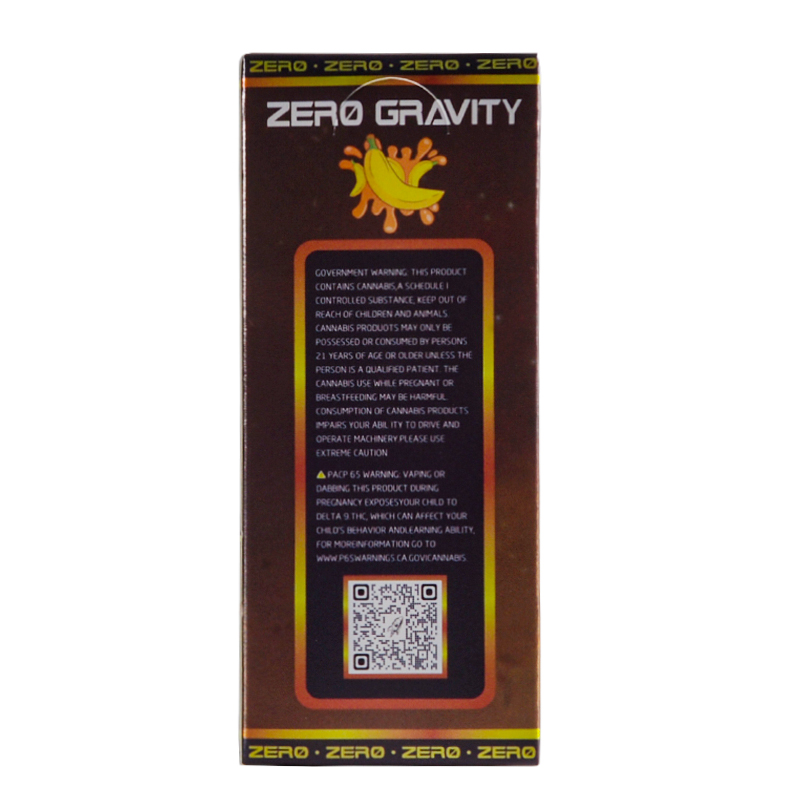 Wholesale empty Zero Gravity 1000mg vape pens THC disposable 