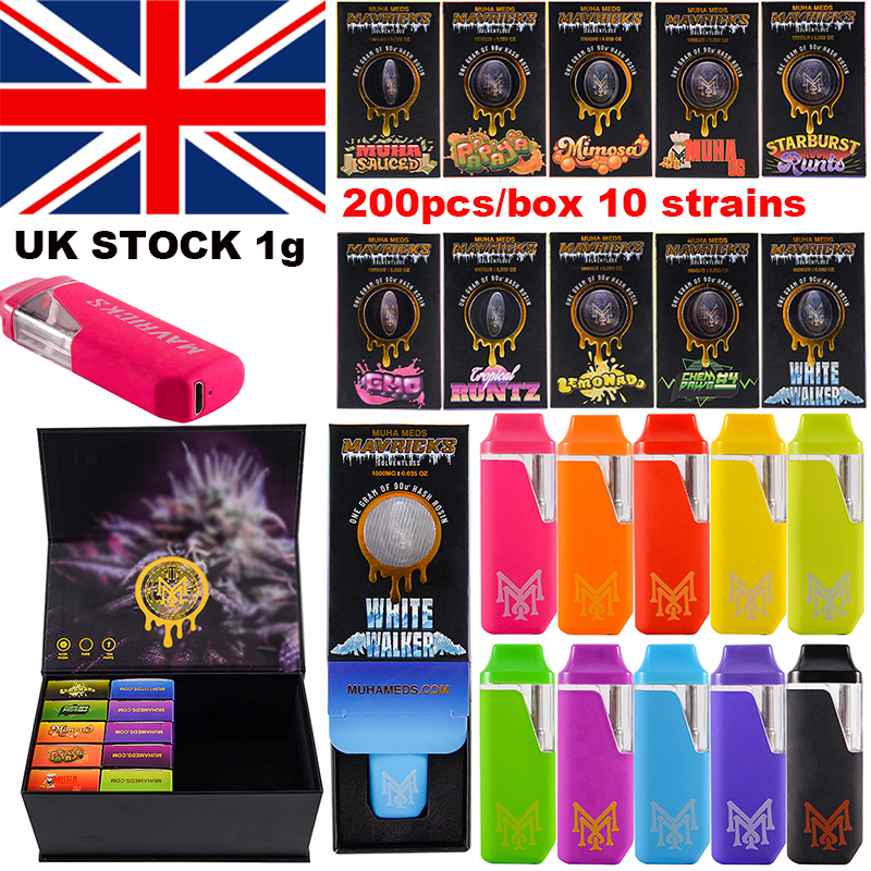UK Vape stock empty disposable 1000mg 10 strains 1ml 1g 1gram 