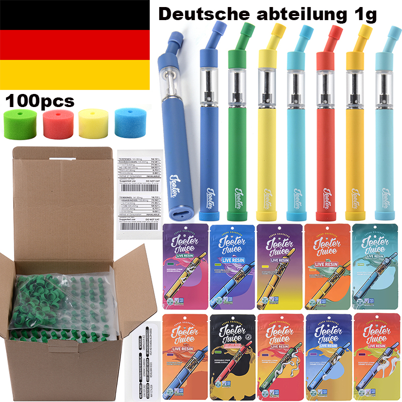 German stock live resin Jeeter juice empty vape pens 1g 1ml 1gram 1000mg disposable