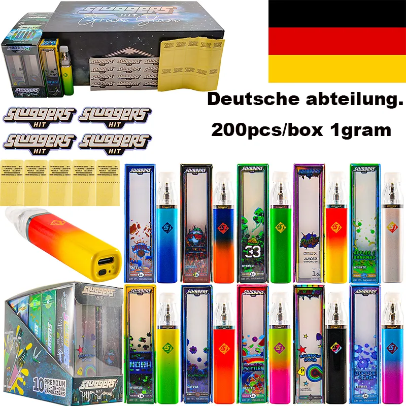 German Stock SLUGGERS hit 1000mg preheat disposable vape 