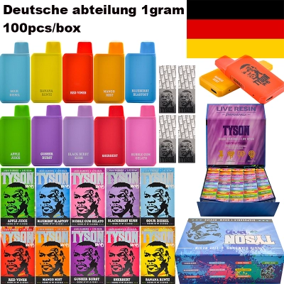 German Stock Tyson premium disposable vape pens empty 1g 01