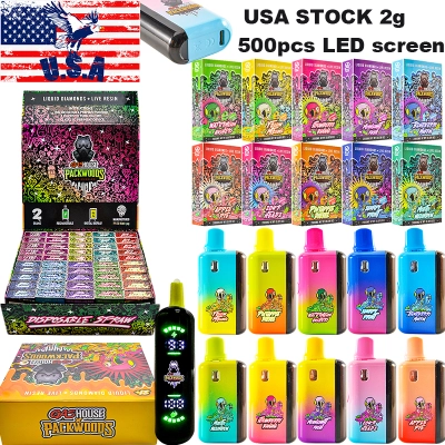 USA STOCK Top Shine empty Gas House x Packwoods Disposable 2000mg full screen THC D8 01