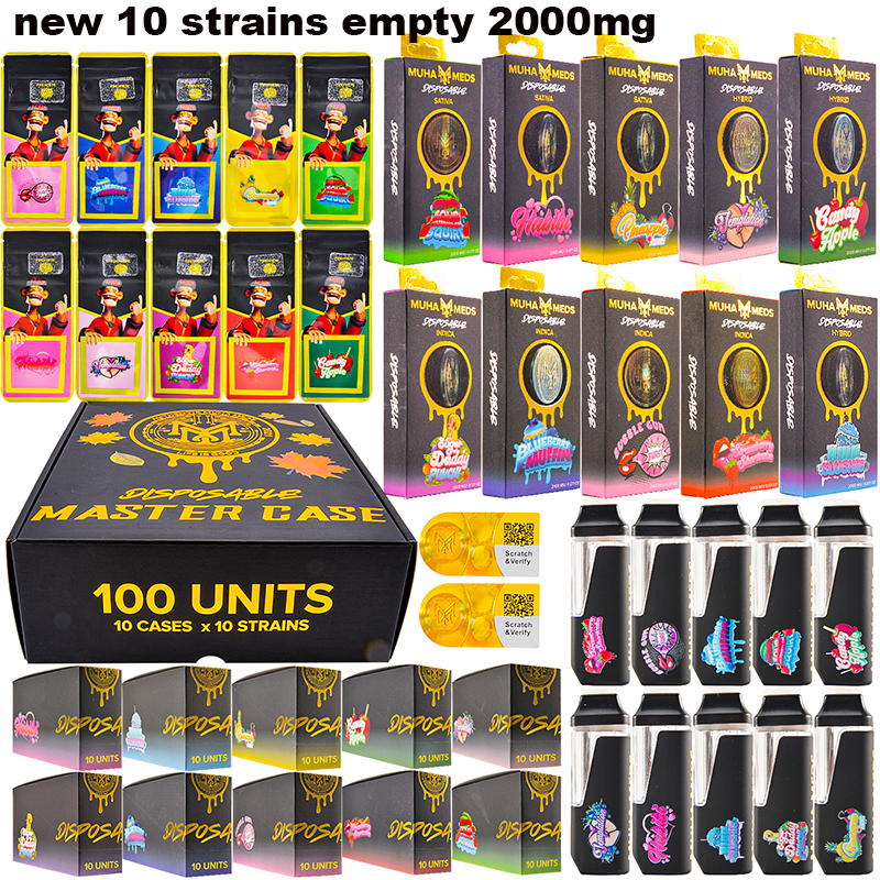 USA STOCK new Muha Meds 2g disposable vape pen empty 2ml 2gram 2000mg 