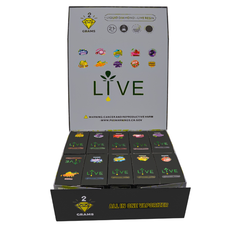 USA STOCK Live 2g disposable liquid diamonds live resin empty 2ml 2gram 2000mg all in one vaporizers