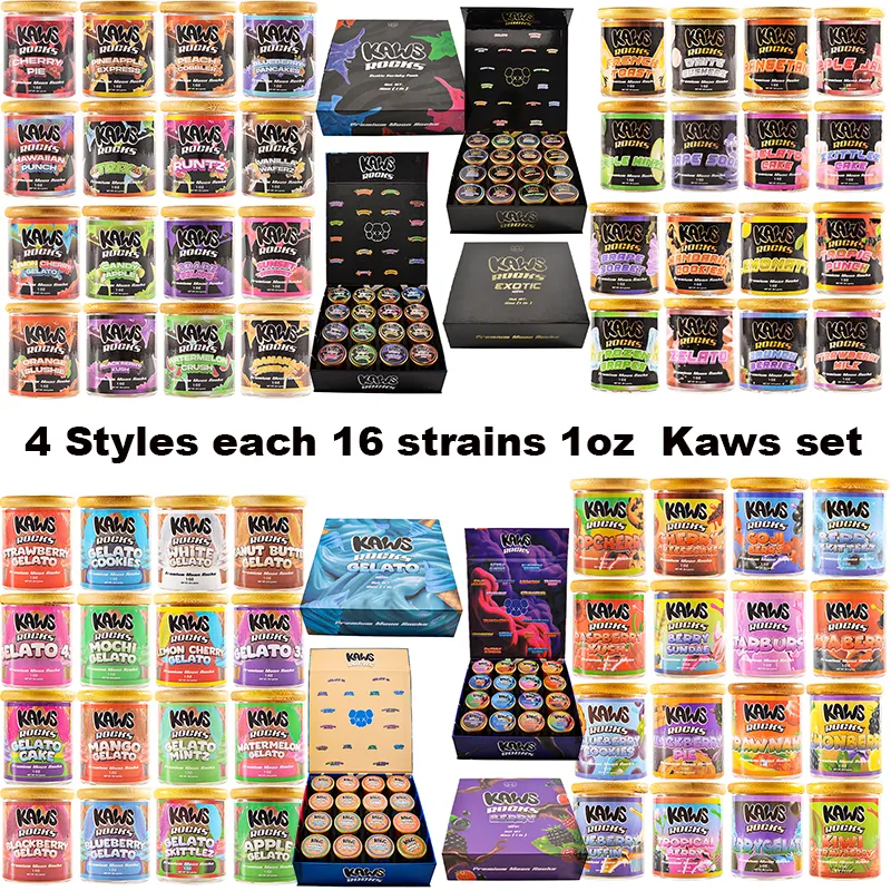 USA STOCK Kaws Rocks Exotic premium moon rocks 16 strains empty 1OZ glass jars