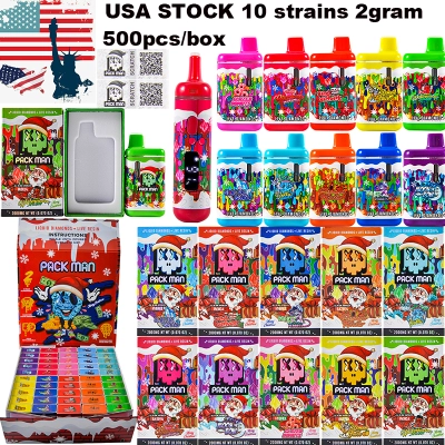 USA STOCK Christmas Pack man  vapes empty 2g disposable with digital screen  01