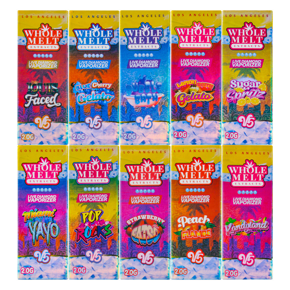 USA WAREHOUSE 2025 empty whole melts disposable v5 empty 2ml 2g 2gram with NFC verified stickers