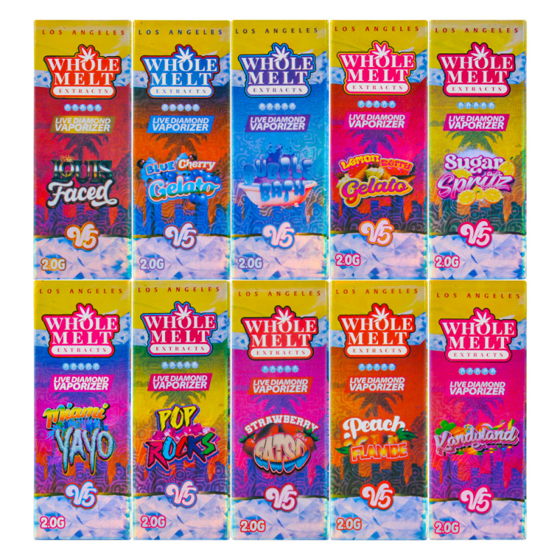 USA WAREHOUSE 2025 empty whole melts disposable v5 empty 2ml 2g 2gram with NFC verified stickers