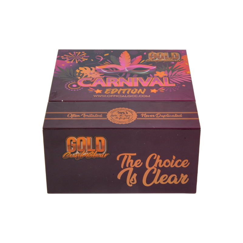 Newest GCC Gold coast clear vape cartridges empty 0.8ml Carnival edition Package 800mg vape carts 20 strains