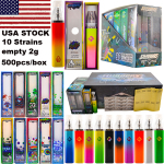 USA Warehouse sluggers 2g disposable empty 2ml 2gram 2000mg thca weed pen 10 strains Rainbow Road