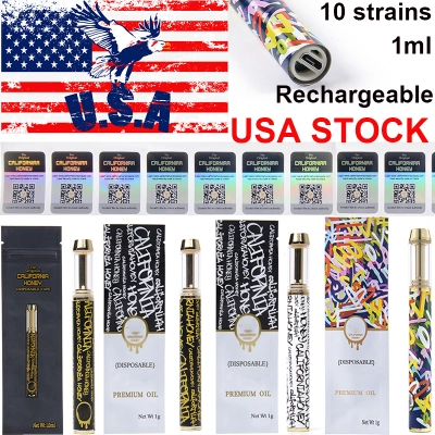 USA Warehouse California Honey Rainbow 1G Disposable Vape Pen 500pcs/Lot 01