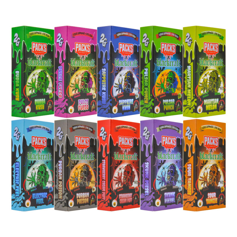 USA warehouse Empty 2ml live resin Packwoods X Blackcraft disposables for THCA