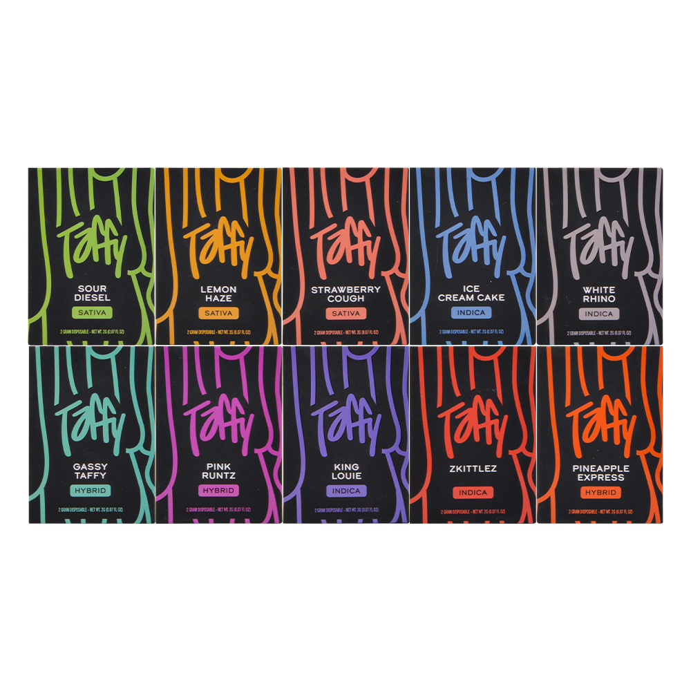 Empty Taffy 2g Disposable Vape Pen Diamonds live resin 10 strains mini disposable THC device pods 