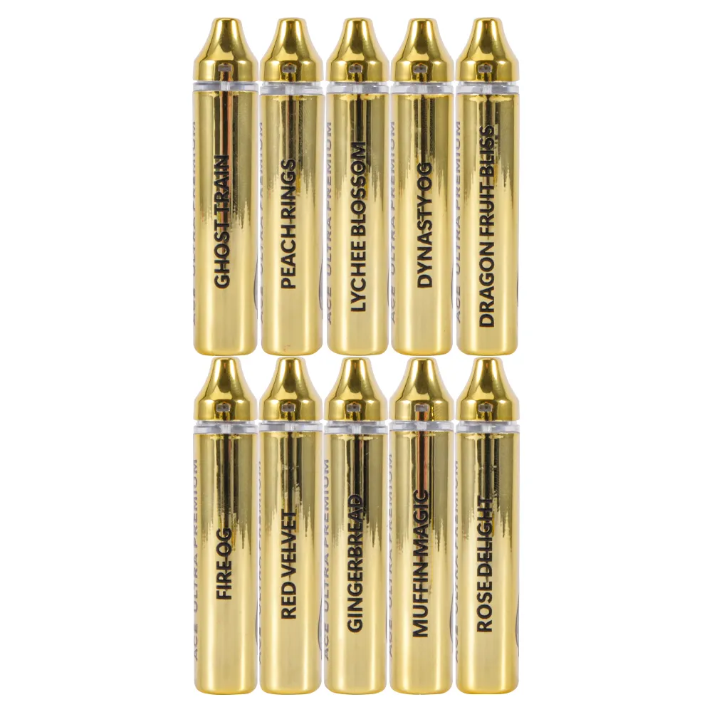 2025 New ACE ultra premium disposable 2g 2ml empty vapes 10 strains in stock muha meds