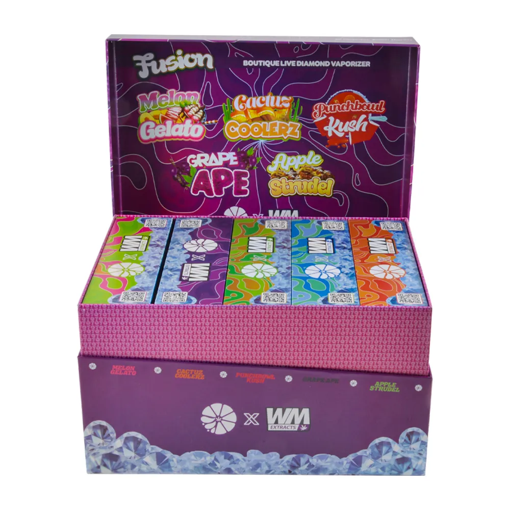USA warehouse Fusion x Whole Melts 2g Diamonds disposable empty extracts 2ml vape pen with LED screen
