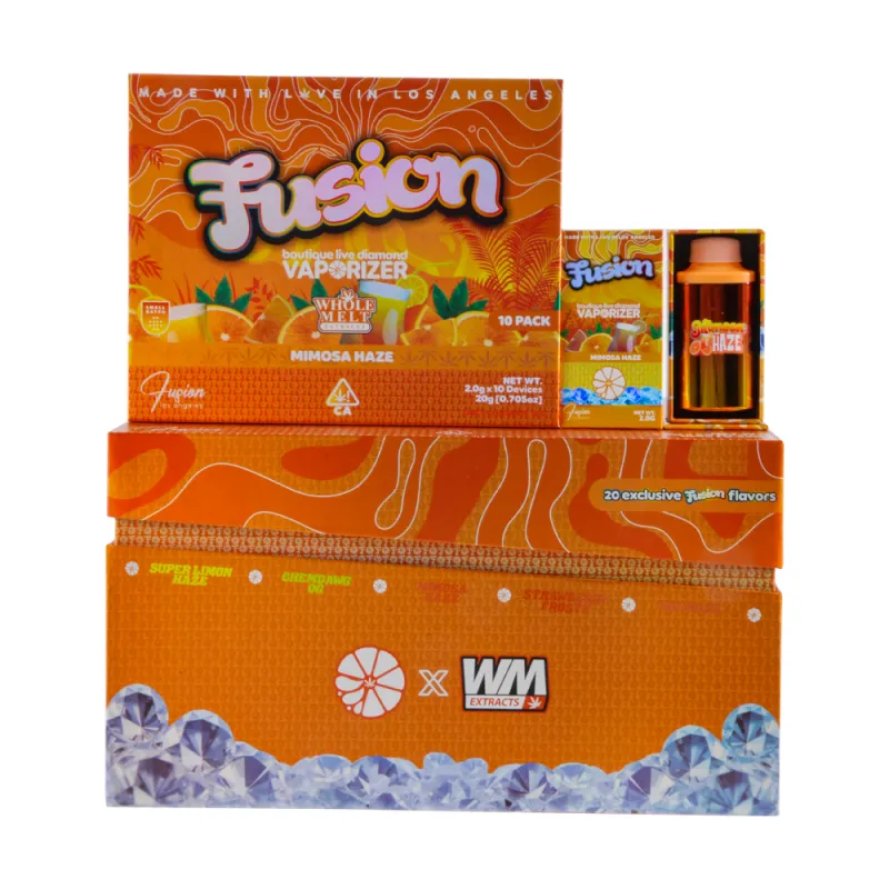 USA warehouse Fusion x Whole Melts 2g Diamonds disposable empty extracts 2ml vape pen with LED screen