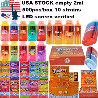USA warehouse Fusion x Whole Melts 2g Diamonds disposable empty extracts 2ml vape pen with LED screen 01