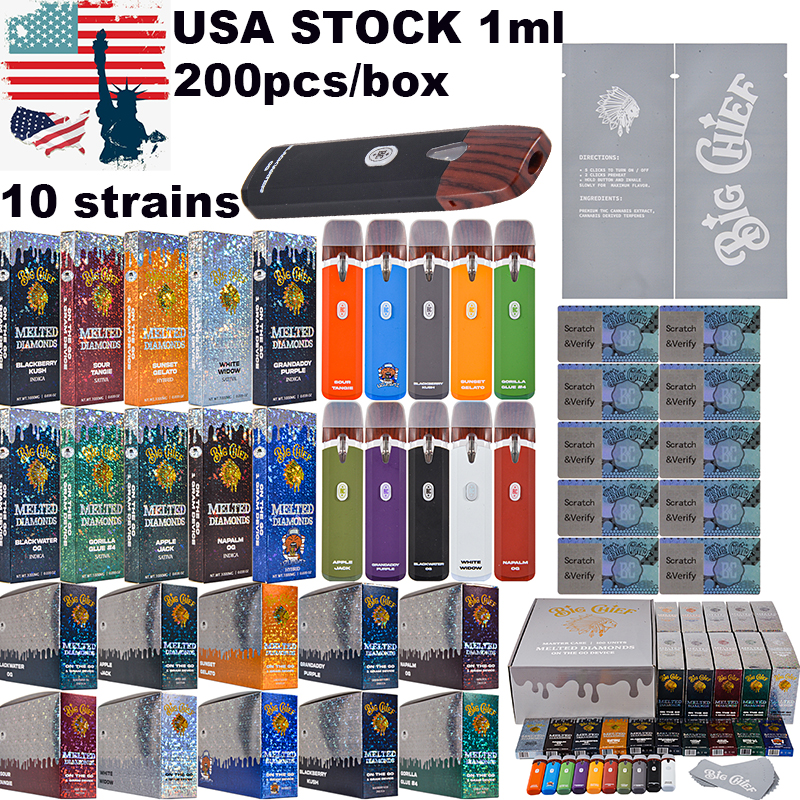 USA Warehouse empty vape pen 1000mg big chief disposable carts in stock premium extracts