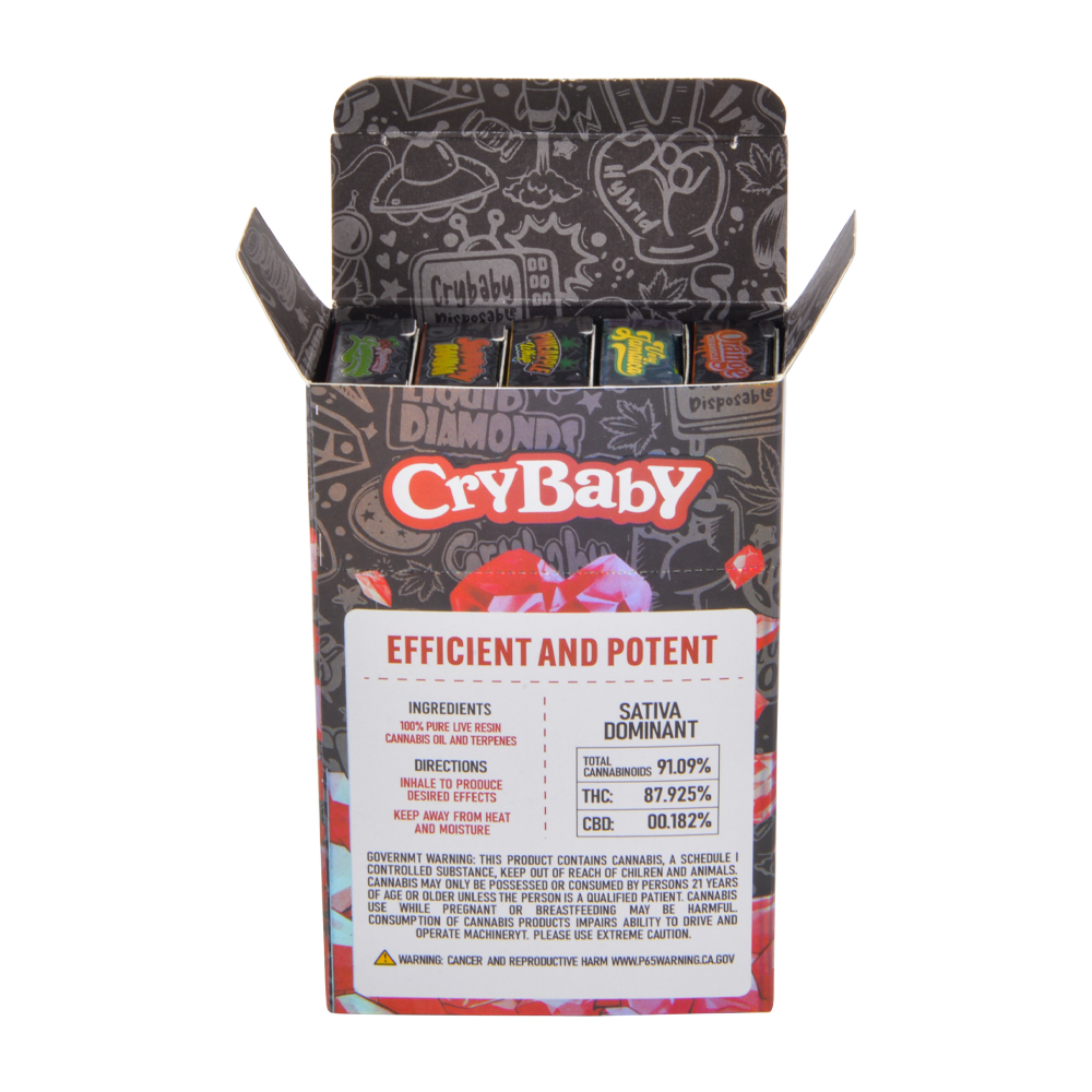 USA Warehouse Crybaby 2G Live Resin Disposable Vape Pen 500pcs/Lot