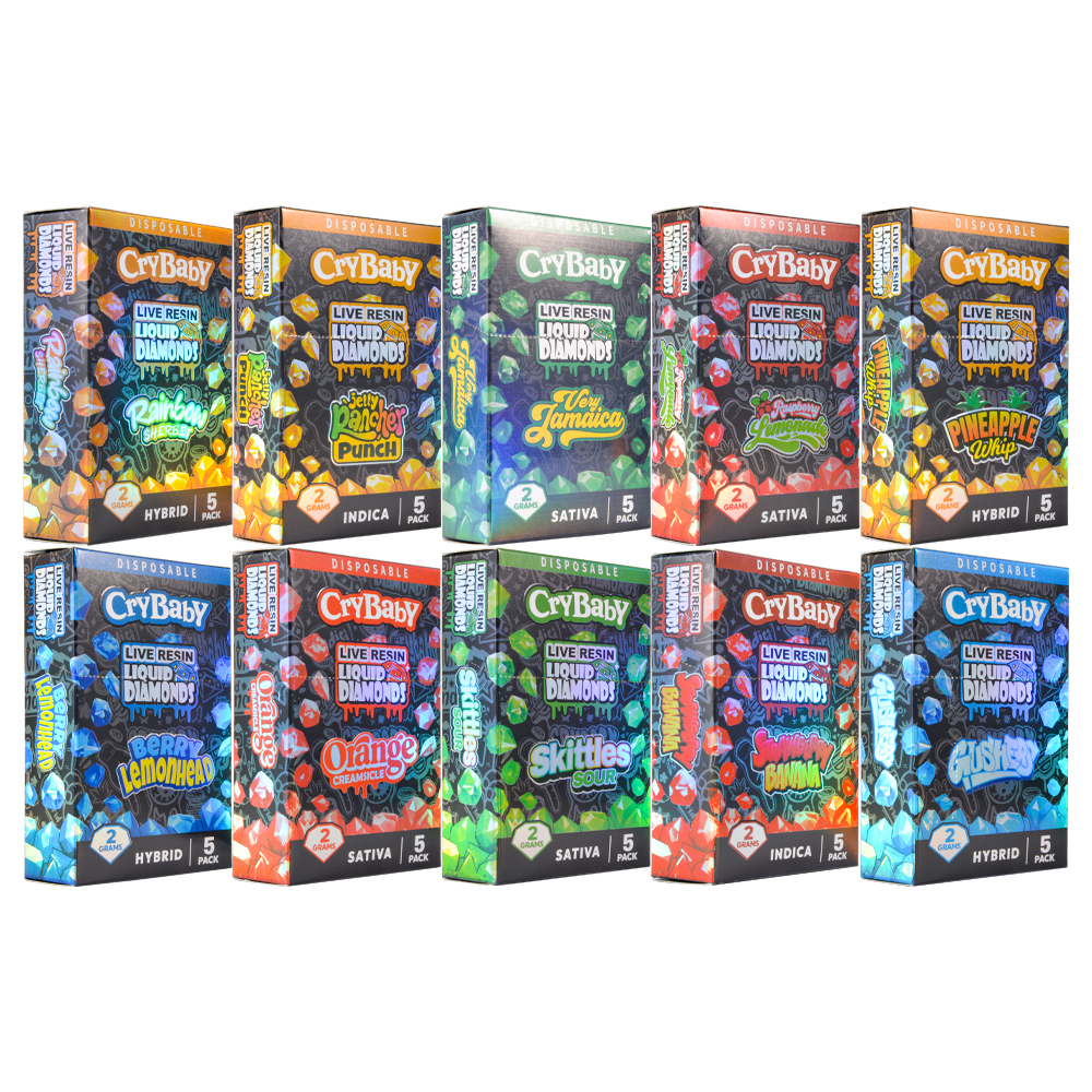 USA Warehouse Crybaby 2G Live Resin Disposable Vape Pen 500pcs/Lot