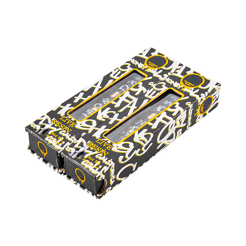 New California Honey empty glass disposable vape 1000mg black 