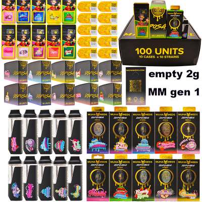 2024 Best MUHA MEDS MAVRICKS 2000MG empty vape pen all black Candyapple flavor 01