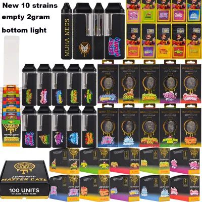 2025 new 10 strains empty THC Muha Meds Disposable Vape Pen 2gram with light 01