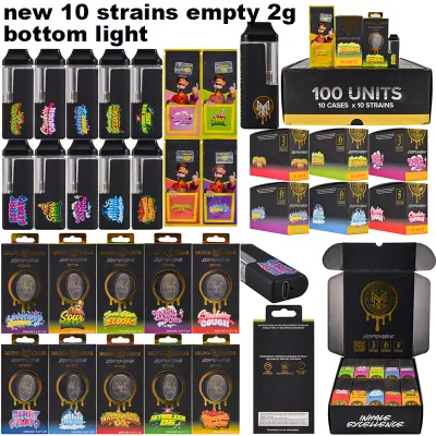 2025 new 10 flavors empty CBD Muha Meds Disposable Vape Pen 2gram with light 01
