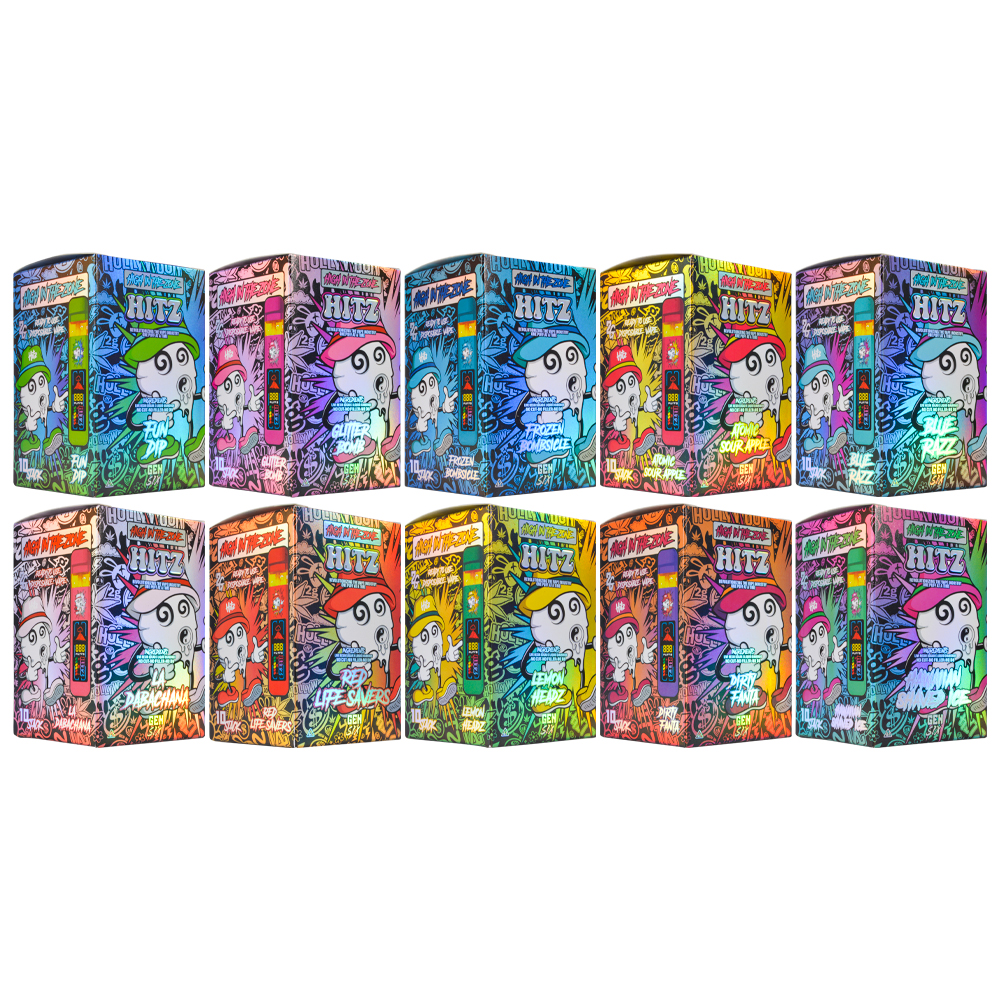 Wholesale cbd hitz gen6 empty 2000mg disposable vape with digital screen 10 strains