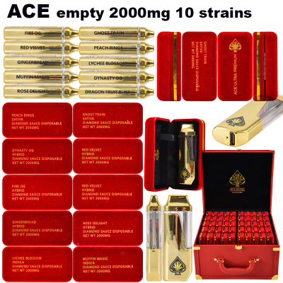USA Stock ACE Red Color Diamond 2G Disposable Vape Pen 500pcs/Lot 01