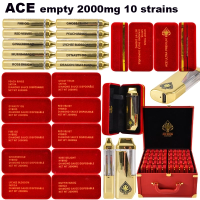 USA Stock ACE Red Color Diamond 2G Disposable Vape Pen 500pcs/Lot 01