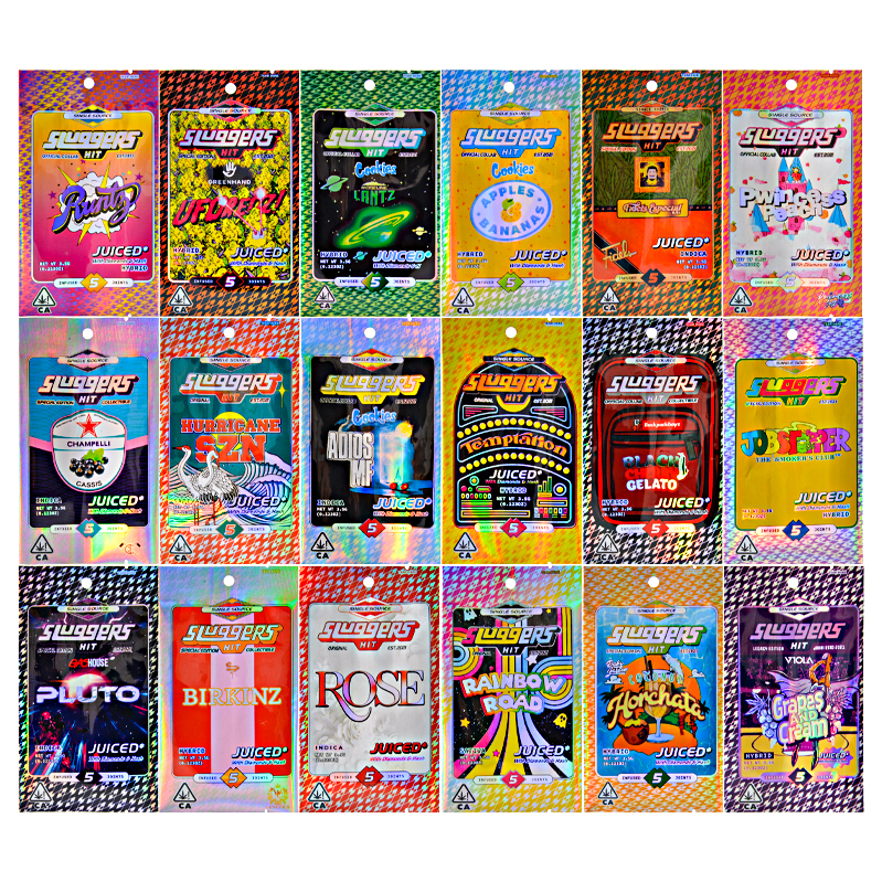 USA warehouse Sluggers Hit Pre Rolls for Sale 18 strains 5pcs papers THC Infused