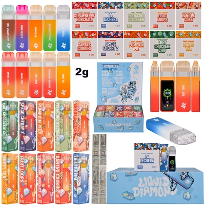 USA warehouse favorite empty 2g disposable vape pen with full digital screen 10 strains liquid diamond 01